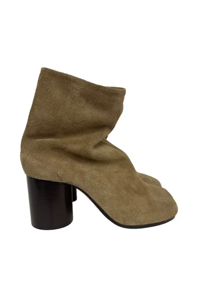 Maison Margiela Tabi Boots In Suede Shoes In Green