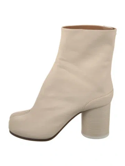 Pre-owned Maison Margiela Tabi Boots Leather Boots W/ Tags In Neutral