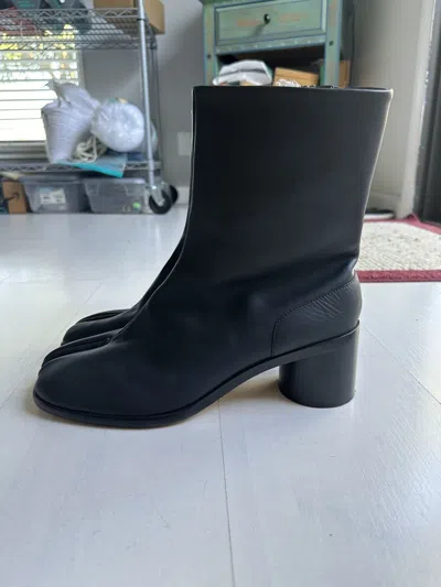 Pre-owned Maison Margiela Tabi Boots Size 45 In Black