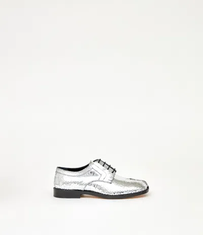 Maison Margiela Tabi Broken Mirror Brogues Woman Silver