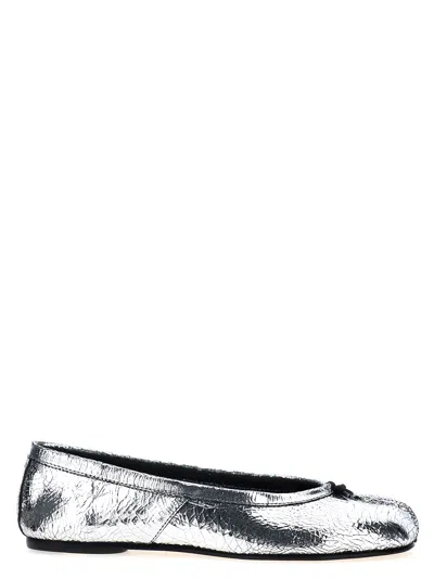 MAISON MARGIELA TABI BROKEN MIRROR FLAT SHOES SILVER