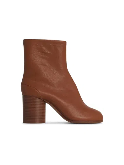 Maison Margiela Tabi Brown Leather Ankle Boots