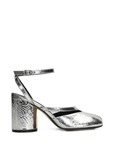 Maison Margiela Tabi Buckle-fastening Pumps In Silver