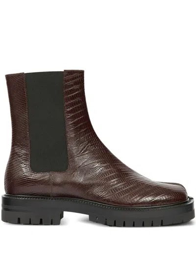 Maison Margiela Tabi Chelsea Boots In Brown