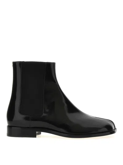Maison Margiela Black Tabi County Combat High-top Boots In H8396 Black