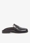 Maison Margiela Tabi City Calf Leather Flat Mules In Black