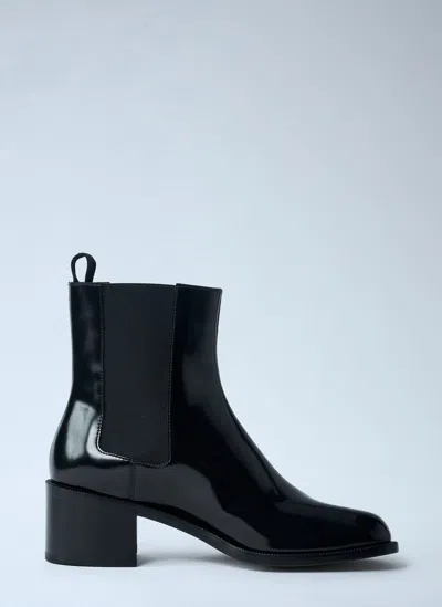 Maison Margiela Tabi City Split-toe Glossed-leather Chelsea Boots In Animal Print