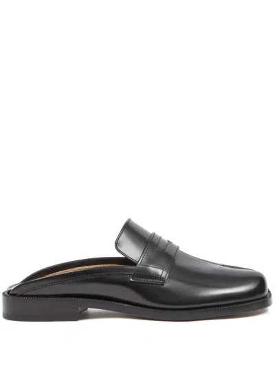 Maison Margiela Woman Black Flats In Gray
