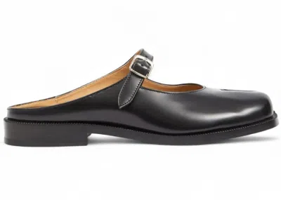 Pre-owned Maison Margiela Tabi City Mary Jane Mule Silver Buckle (women's) Sneakers In Black