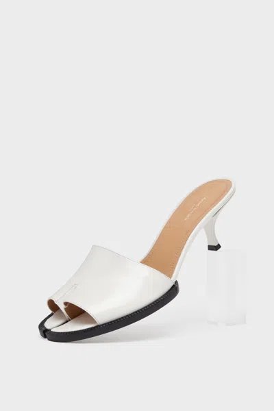 Maison Margiela Tabi City Split-toe Leather Sandals In White
