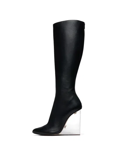 Maison Margiela Tabi Claw Plexi Long Boots Woman Black