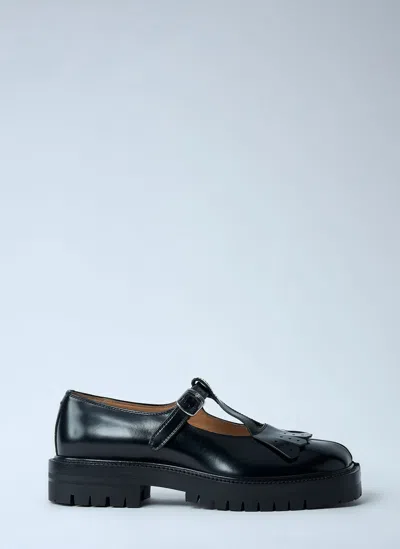 Maison Margiela Tabi Country Mary Jane Shoes In Black
