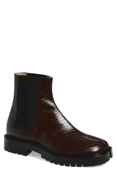 Maison Margiela Tabi County Chelsea Boot In Brown