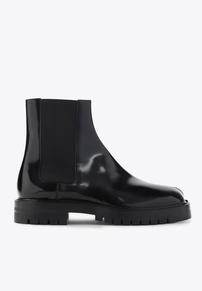 Maison Margiela Tabi County Chelsea Boots In Black