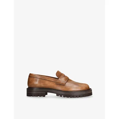 MAISON MARGIELA TAN COMB TABI COUNTY LEATHER LOAFERS EUR 42 / 8 UK