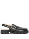 Maison Margiela Tabi County Leather Sandals In Black