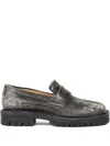 Maison Margiela Black Tabi County Loafers In Multi