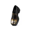 Maison Margiela Tabi County Metallic Loafers Man Silver