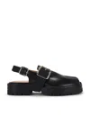 Maison Margiela Tabi County Leather Sandals In Black