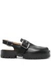 Maison Margiela Tabi County Leather Sandals In Schwarz