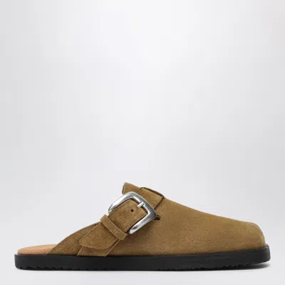 Maison Margiela Tabi Daily Mules In Suede In Brown