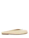 Maison Margiela Tabi Calf Leather Flat Mules In Neutral
