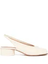 Maison Margiela Tabi Pump Slingbacks Woman White In Beige