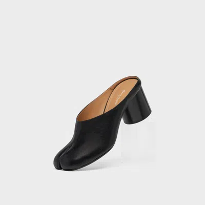Maison Margiela Mule Tabi In Pelle In Black