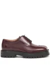 Maison Margiela Tabi Lace-up Derby Shoes In Red