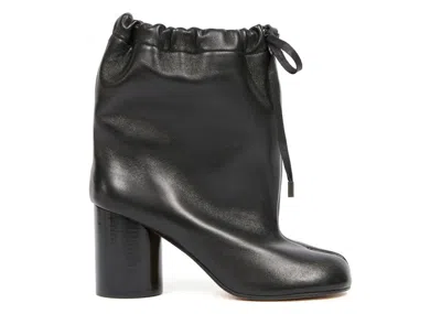 Pre-owned Maison Margiela Tabi Drawstring Ankle Boot (women's) Sneakers In Black