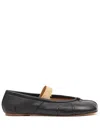 Maison Margiela Lamb Leather Ballerinas With Delicate Instep Strap In Black