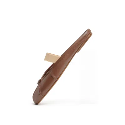 Maison Margiela Tabi Elastic Band Mule Woman Warm Coffee And Nude