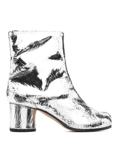 Maison Margiela Broken Mirror Boots In Silver