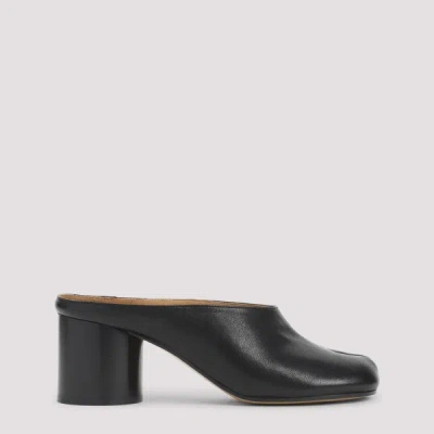 Maison Margiela Mule Tabi In Pelle In Black