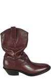 Maison Margiela Tabi Heeled Ankle Boots In Bordeaux
