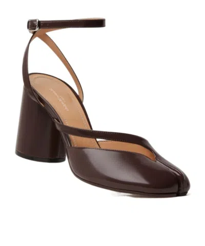 Maison Margiela Tabi High-heeled Sandals In Brown