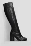 Maison Margiela Black Tabi Broken Mirror Tall Boots In Black