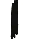 Maison Margiela Two-finger Ribbed Socks In Black