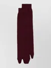Maison Margiela Tabi Knee-high Socks Featuring Ribbed Detailing