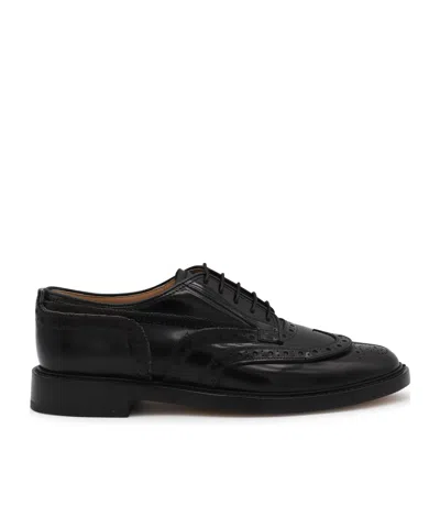 Maison Margiela Black Leather Lace Up Shoes