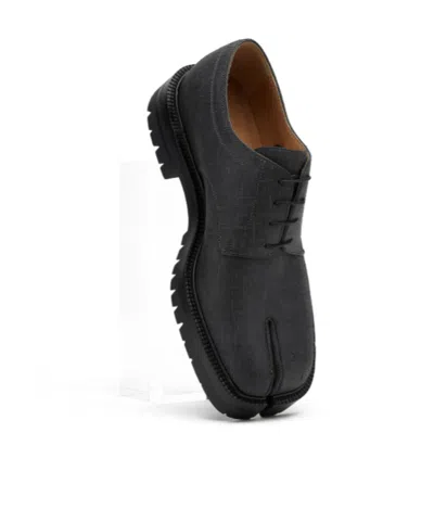 Maison Margiela Tabi Lace-up Derby Shoes In Black