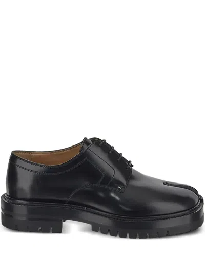 Maison Margiela Tabi Lace-up Derby Shoes In Black