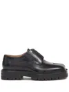 Maison Margiela Women's Leather Tabi Lace-up Shoes In Black