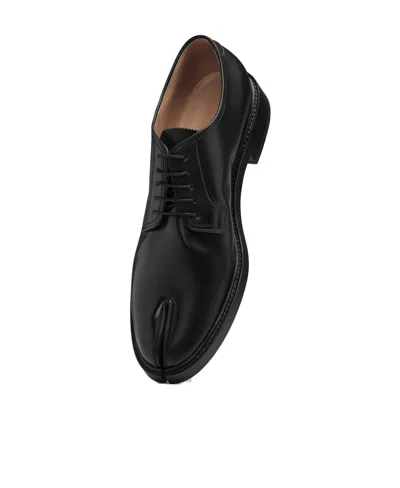 Maison Margiela Tabi Lace-up Derby Shoes In Black