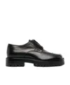 Maison Margiela Women's Leather Tabi Lace-up Shoes In Black