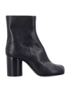 Maison Margiela Tabi Ankle Boots With Unique Tabi Toe Design And Block Heel In Black