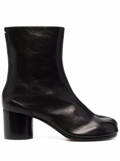 Maison Margiela Tabi Leather Ankle Boots In Multi