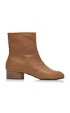 Maison Margiela Tabi Leather Ankle Boots In Animal Print