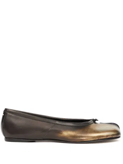 Maison Margiela Tabi Metallic New Ballerinas Woman Silver In Multi