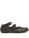 Maison Margiela Tabi Leather Ballerina Shoes In Black